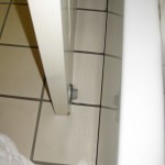 This wall stop hitting the tub might have been ok...