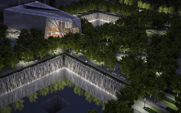 Rendering of Memorial at Night