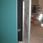 One of the panels with the special hinges.