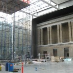 The enclosed courtyard.