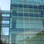 Glass walls and roof.
